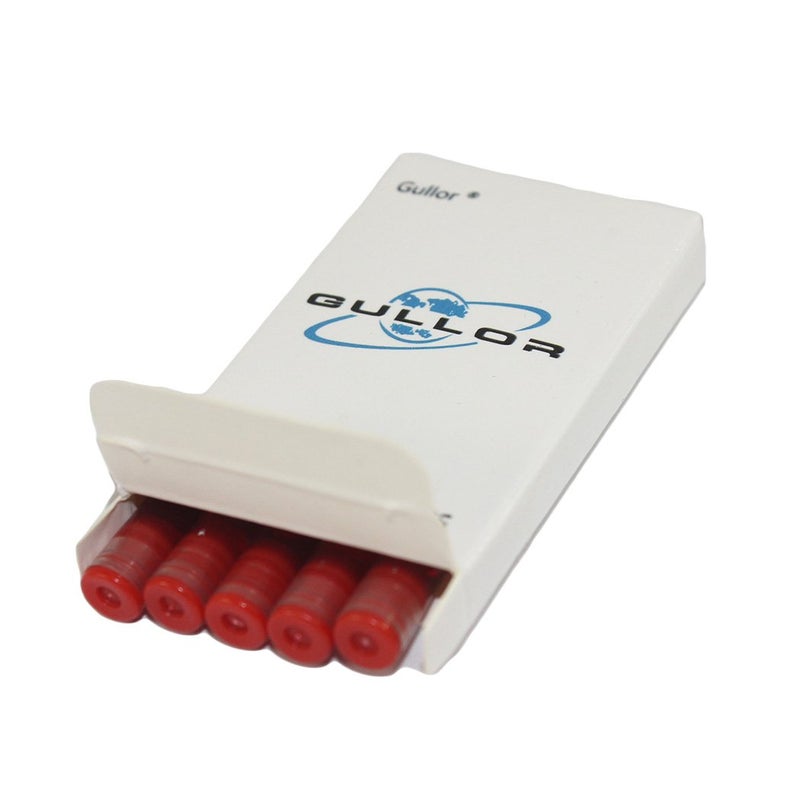 Gullor 25 PCS International Size Pen Ink Cartridge to Fit Jinhao Fountain Pens, RED, 5 Packs - Image 2